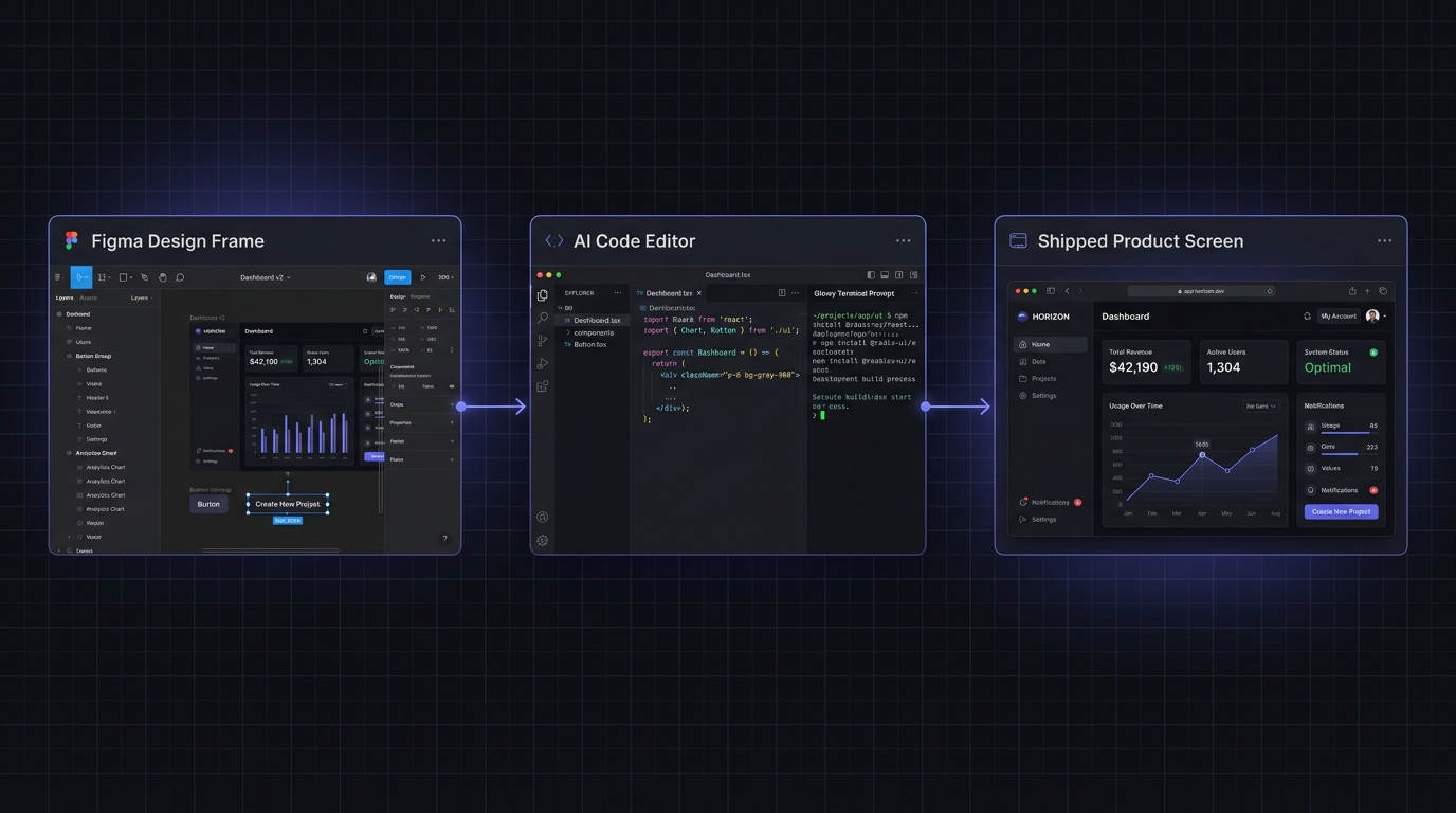 Preetham B R — Figma to AI Code Workspace Visual